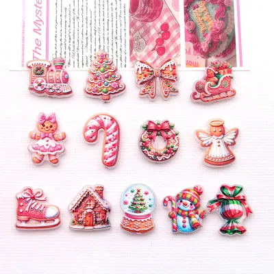 Christmas-themed Acrylic Focal Beads, Santa Claus, Sleigh and Reindeer Acrylic Key Pendants, Bag Charms and Hanging Beads