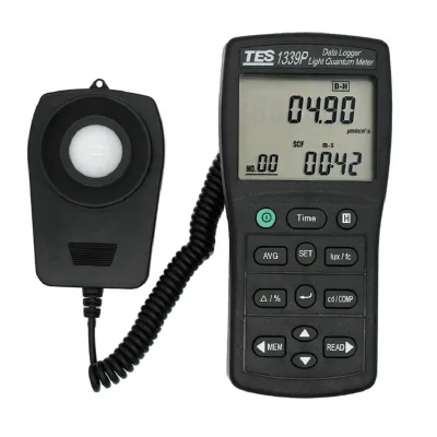 New TES-1339P Portable Photosynthesis Tester Lux Data Logger Light Quantum Meter Luminous Intensity Meter