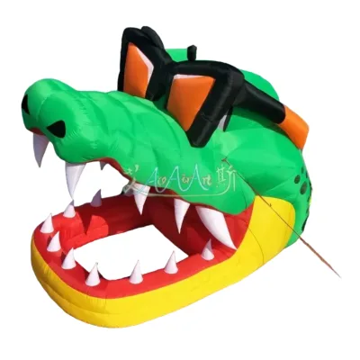 Customized Crocodile Head, Inflatable DJ, Animal-Shaped Bar Inflatable Booth Tent for Events, Parties and Advertising