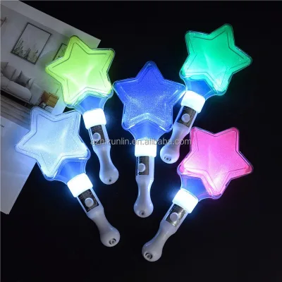 Wholesale Luminous Magic Stick Multipurpose Pentagram Flashing Star Glow Stick 3 Lighting Modes for Halloween Diwali PE Material