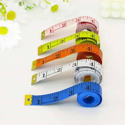 Wholesale PVC 1.5M Cute Soft Tailor Tape Body Measure with Iron Head One Centimeter One Face Inch