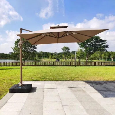 Factory Direct Outdoor Roman Sun Umbrella for Courtyard Terrace Garden Villa Commercial Stall Adult-Age Group Manual Control