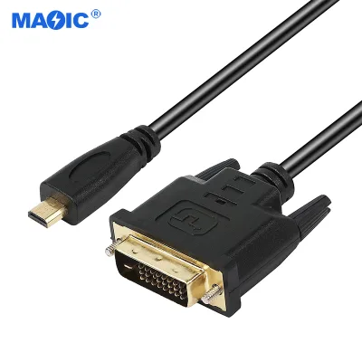 Gold Plated 1080P Micro for to DVI Male to Male 1m Cable for Camera and Monitor