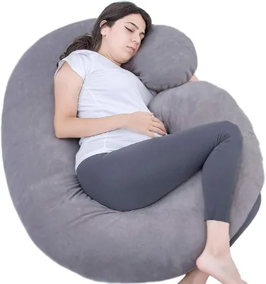 Popular Hot Selling Soft Comfortable Crystal Velvet C-shaped Body Pillow for Pregnant Women Rest