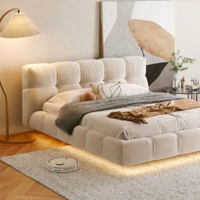 Light Luxury Minimalist Modern  Modern Sofa Bed Furniture Bed Wooden Beds