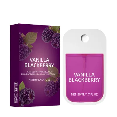 Customizable Body Spray Travel Size Alcohol Free Moisturizing Blackberry Fruity Fragrance Hair Mist for Woman Bulk Supplier