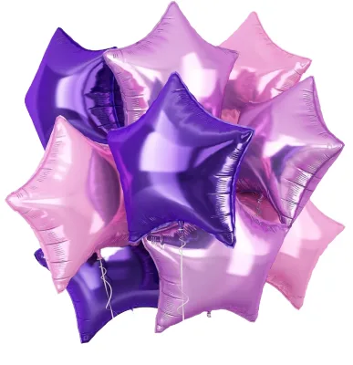 50 Pieces 18inch Durable Five Point Decorative Hanging Inflatable Mylar Star Balloon Event Birthday Decor Foil Ballon Pack of 50