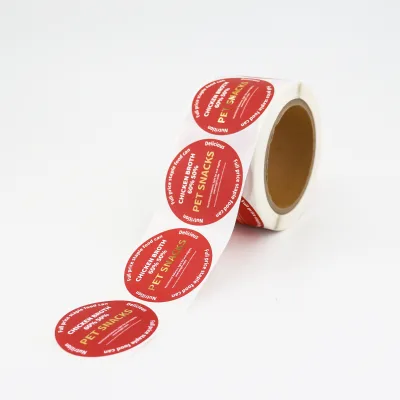 Wholesale Personalized Matte Coated Paper Food Label Roll Custom Logo Printed Waterproof Self Adhesive for Can Tin Jar