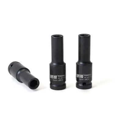 Heavy Duty Professional Deep Cr-V 1/2 Inch Impact Sockets Long Hex Sleeve Socket Set for Auto Repair and Workshop