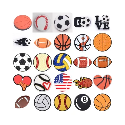Unisex Adult Sports Clog Shoe Charms Rubber Upper Bottom for Boys and Girls Soccer Football Basketball Shoe charm