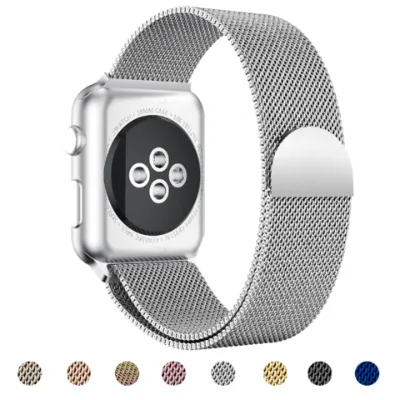 Magnetic Milanese Loop Stainless Steel Watch Band For Apple Watch 38mm 42mm 40mm 44mm 41mm 45mm 49mm