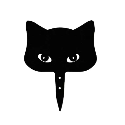 Customized Outdoor Steel Silhouette Cat Halloween Garden Decorations for Cat Lovers Handmade Metal Art Powder Coated 155x206mm