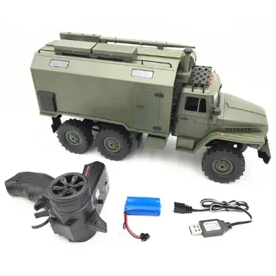 New Arrival Novelty 2.4G Remote Control Military Truck Model RC Car Toy for Kid Learning Toy Top Seller WPL Car