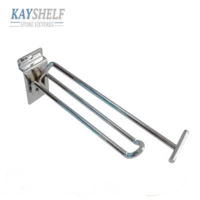 Free Samples Wholesales Metal Steel Slatwall Supermarket Display Shelf Hook for Retail
