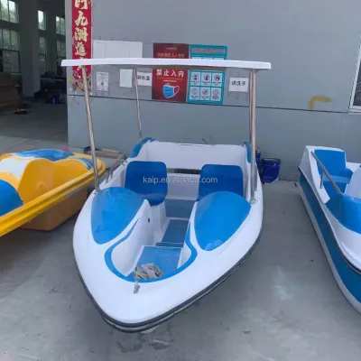 Water Park Resort Lake FRP Tour Boat Popular Rotational Molding Electric Leisure Fishing Boat Fishing Rod Sunscreen