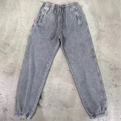 OEM Blank Sweatpants Custom Fleece Unisex Baggy Sweat Pants Winter Washed Vintage Men's Pants