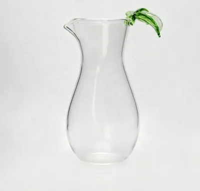 Wholesale Customized 3D Leaf Glass Water Carafe Drinking Filter Pitcher Jug