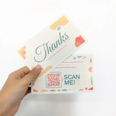 Custom Luxury Design Thank You Cards Luxury 600g Thick Paper Thank You Post Card with Foil logo