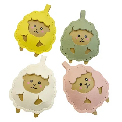 PU Cute Cartoon Personalized Little Sheep Handmade Key case Hanging DIY Phone Chain Accessory Material