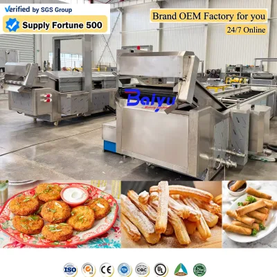 Commercial Frying Machine for Japanese Tempura Vegetable Food Production Line with Oil Circulation System