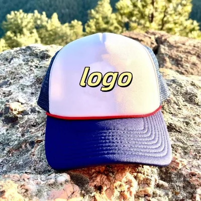High Quality Custom Summer Baseball Cap OEM Sublimation Mesh Rope Hat Fashionable for Outdoor Youth Trucker Fishing Popular for