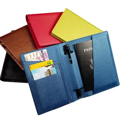 Promotional Gift with Pen Holder Fashion Passport Cover Passport Holder