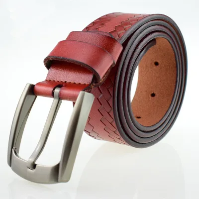China Vegan Color Solid Italy Cowhide for Men's Leisure Genuine Leather Belt Factory