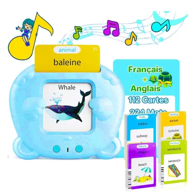 Kids Learning Flashcard Reader Speech Therapy Machine Toy Sight Words Children Educational Cognitive Cards Talking Flash Card