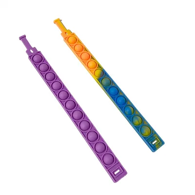 New Color Environmentally Friendly Silicone Decompression Wristband Finger Bubble Bracelet Adult Silicone Bracelet