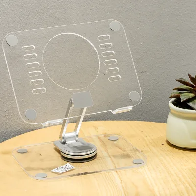 Angle Adjustable Book Display Stand Clear Acrylic Computer Monitor Stand Acrylic Laptop Holder