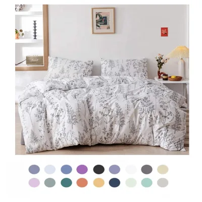 New Chic Microfiber Luxury Printed Twin Full Queen King Size Bed Duvet Comforter Sets