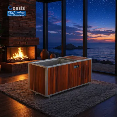 Whisper-Quiet Cold Plunge Tub 316SS Red Cedar Ice Bath Smart WiFi UKCA Chiller IPX4 DDP UK Garden Room Home