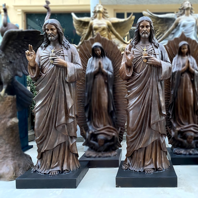 Custom Religious Metal Famous Bronze Jesus Sculpture for Church