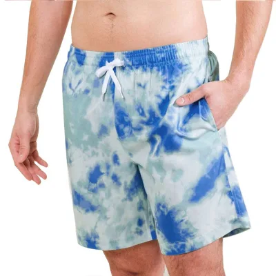 Blue Casual Board Shorts Wholesale 4 Way Stretch Fully Customizable Short Swim Trunk