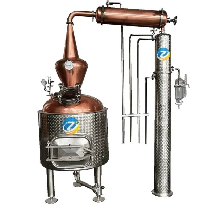ZJ 250L Hydrolat Lavender Essential Oil Distillation Equipment Essential Oil Extractor Copper Condenser