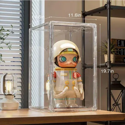 Transparent Plastic Display Cabinet, Dustproof Rack for Blind Boxes, Dolls & Shoes