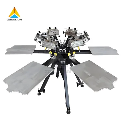 6-color Manual Screen Printing Machine with Turntable