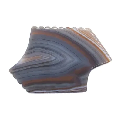High Quality Grey Agate Gua Sha Face Lifting Agate Jade Massage Tool Facial Massager for Body Application