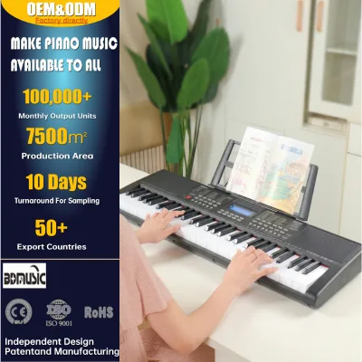 Keyboard Instruments 61 Key Digital Piano BT Wireless USB MP3 200 Tones Rhythms 80 Demo LCD Display Teaching Function Music