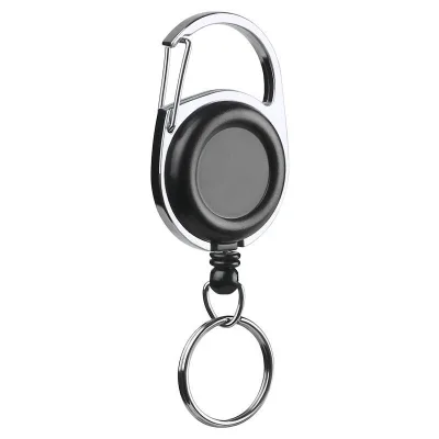 Fish Mouth Easy to Pull Buckle Metal Reel Retractable Matte Badge