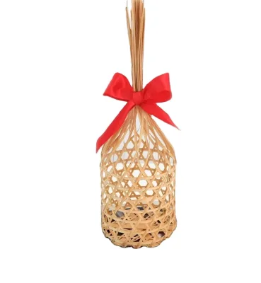 Rustic Bamboo Woven Storage Wedding Basket with Handle Chic Rustic Design