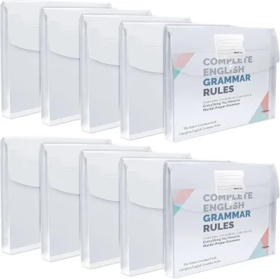 "11 Pack Clear Poly Envelopes US Letter & A4 Size 1" Expansion School & Office Document Organizers (13" X 9.5")"