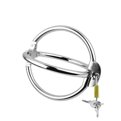 Polished Stainless Steel Restraint Handcuffs, Lockable Couple Intimate Toys, Discreet Packaging