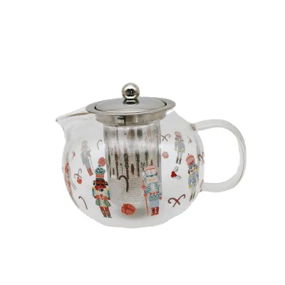High Quality Glass Teapot With Removable Stainless Steel Infuser Heat Resistant 1000ml Tea Pot
