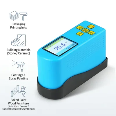 DR61S Degree Digital Gloss Meter Portable Surface Gloss Tester for Paint Powder Coating Plastic Marble Wood Ink