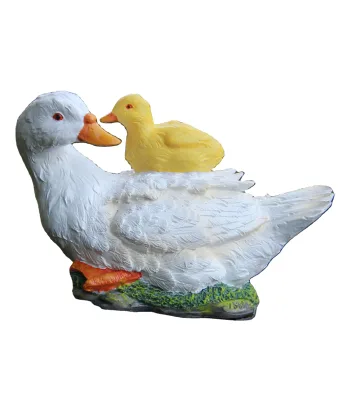 Life-Size Resin Duck Mother and Child Figurines Outdoor Garden Statues for Ornament Decoration