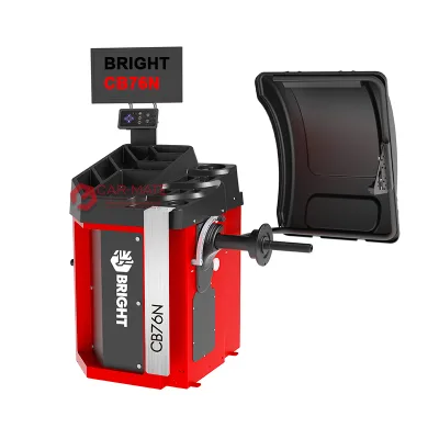 Factory Delivery CE Certified BRIGHT CB76N Car and Motorcycle Balancing Machine 19-inch LCD Screen Italian Software System