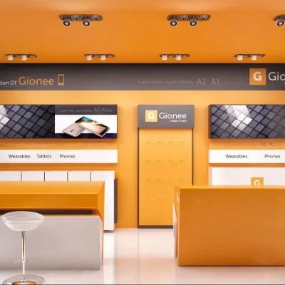 Manufacturers Phone Store Interior Design Mobile Phone Shop Showcase with LED Lighting Cell Phone Display Counter Table