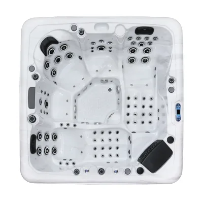 5 Person High Configuration Hot Tub Outdoor Spa with Overflow Luxury LED Function Acrylic Spa Tub