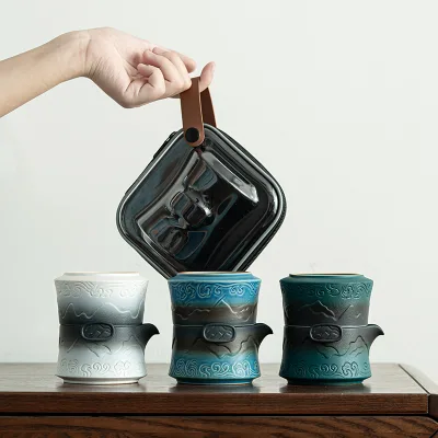 Travel Tea Set Japanese Style Simple Outdoor Car Portable Quick Cup One Pot One Cup Kung Fu Tea Set